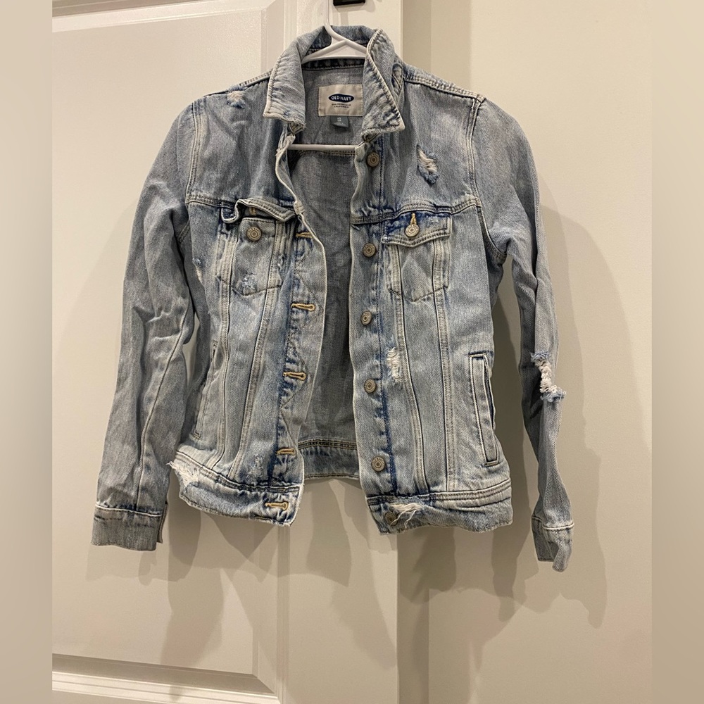 Old Navy distressed jean jacket